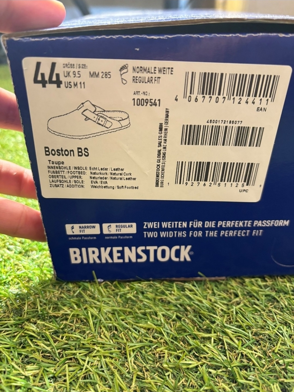 Birkenstock MENS Suede Slip-On Clogs in Taupe New In Box - Picture 12 of 13